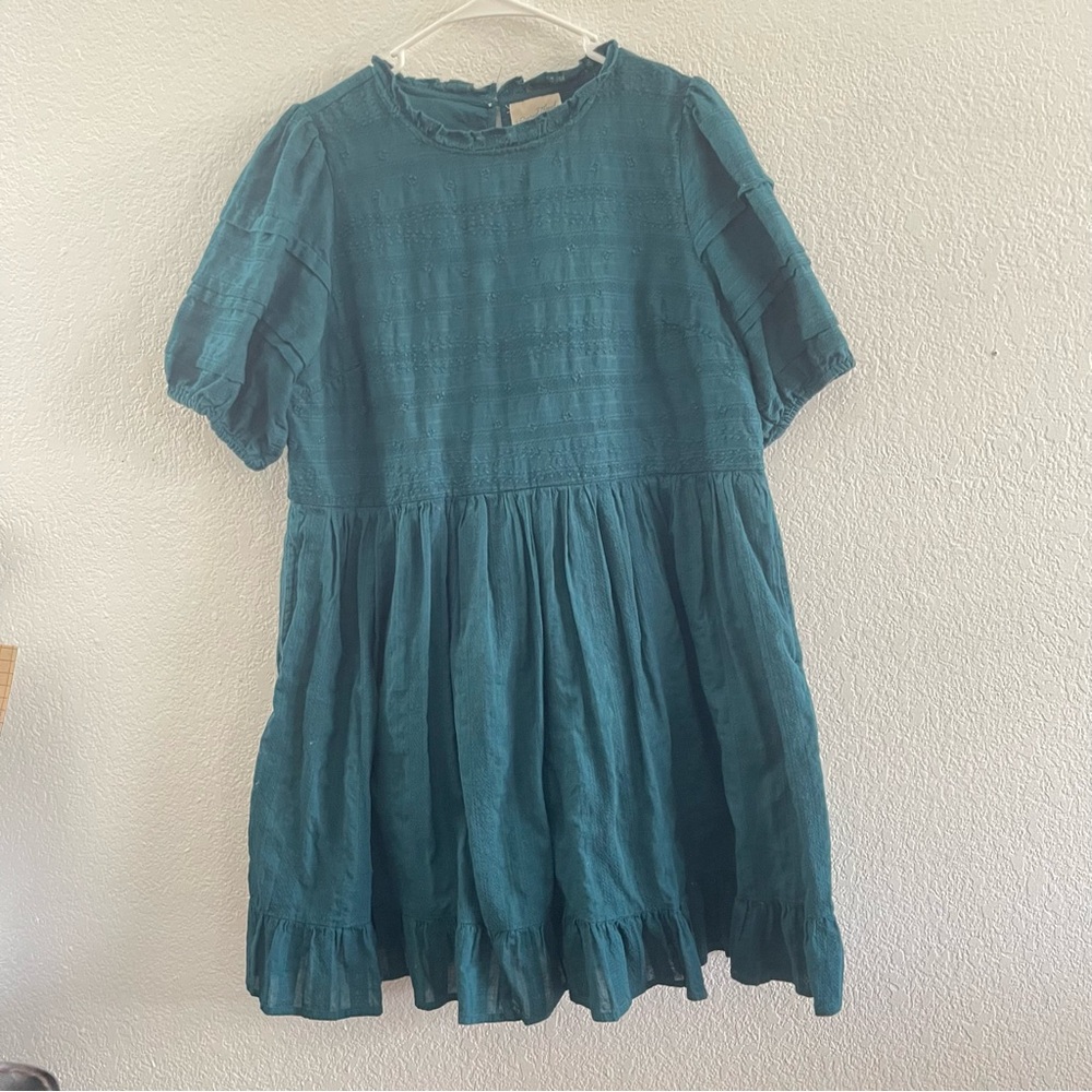 Universal thread Dress Emerald Green Peasant Style Dress